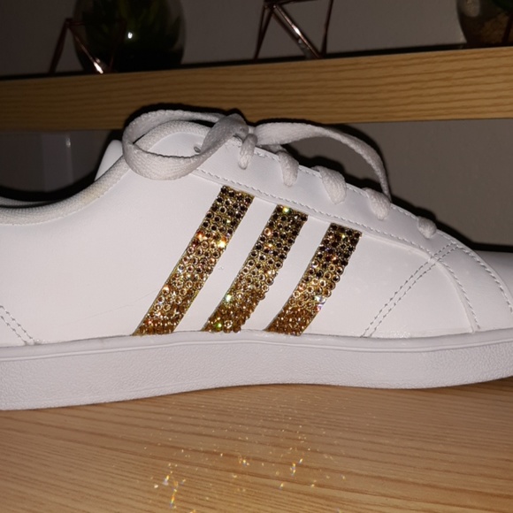 Women's Adidas cloudfoam Gold bling sparkle - Picture 4 of 6